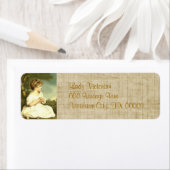 Étiquette Victorian Lady Garden Retourner l'adresse Étiquett (En situation)