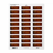 Étiquette Victorian Steampunk Gears Mariage de coeur (Feuille entière)