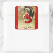 Étiquette victorienne de cadeau de Noël (Sac)