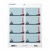 Étiquette vide nautique (Feuille entière)