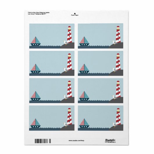 Étiquette vide nautique (Feuille entière)