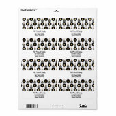 Étiquette Vidéo Vinyl LP motif (Feuille entière)