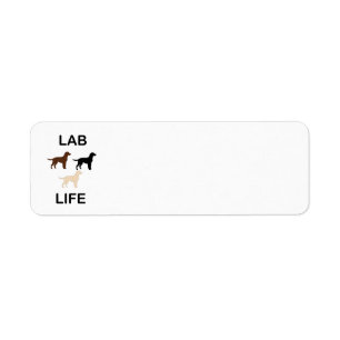 Étiquette vie de laboratoire toutes les couleurs silhouettes