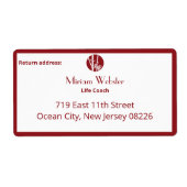 Étiquette Vie - Entraîneur - Livraison sur mesure texte et l (Devant)