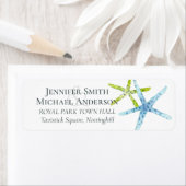 Étiquette Vie marine Beach Ocean Mariage Adresse de retour (En situation)