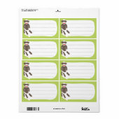 Étiquette vierge du singe de réserve (Feuille entière)