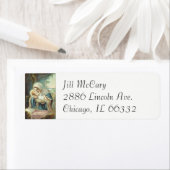 Étiquette Vierge Marie et bébé Jésus (En situation)