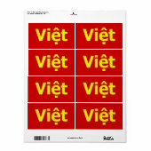 Étiquette Viêt (Feuille entière)