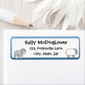 Étiquette Vieux anglais Sheepdog Herding Sheep (En situation)