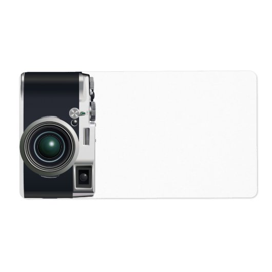 Étiquette Vieux appareil photo noir (Devant)