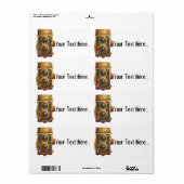 Étiquette Vieux appareil photo Steampunk (Feuille entière)