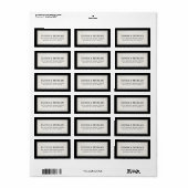 Étiquette Vieux Argent Moderne Formel Mariage Luxe Chic (Feuille entière)