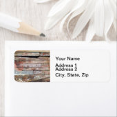 Étiquette Vieux bois rustique bateau en bois plank (En situation)