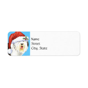 Étiquette Vieux chien de berger anglais heureux de Howlidays