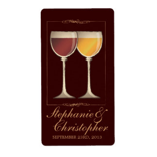 Étiquette Vieux Monde Rouge & Blanc Verre Vin Favoriser les