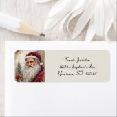 Étiquette Vieux Père Noël (En situation)