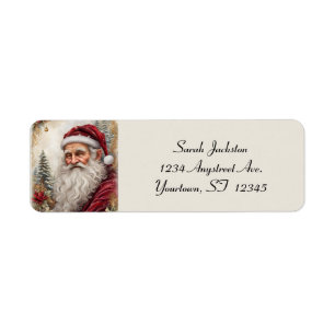 Étiquette Vieux Père Noël