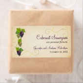 Étiquette Vigne de raisin bouteille horizontale (En situation)