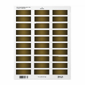 Étiquette Vignette granuleuse marron et noir tendance (Feuille entière)