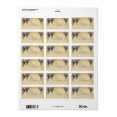 Étiquette Vignoble, Aquarelle du vin (Feuille entière)