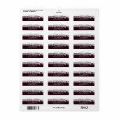 Étiquette Vignoble d'entreprise de vin rouge (Feuille entière)