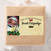 Étiquette Vignobles ustensiles de Noël nourriture de vacance (En situation)