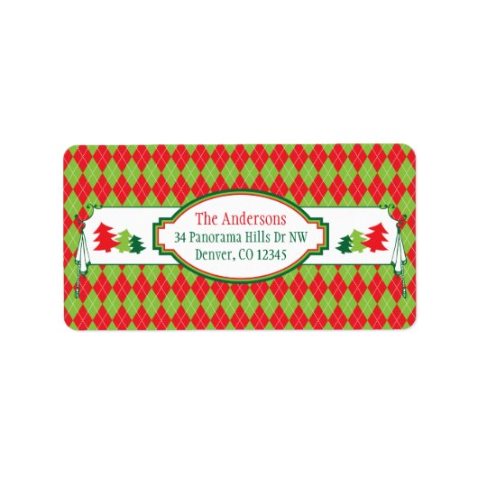 Étiquette Vilain Noël Sweat Party Xmas Adresse de retour (Devant)