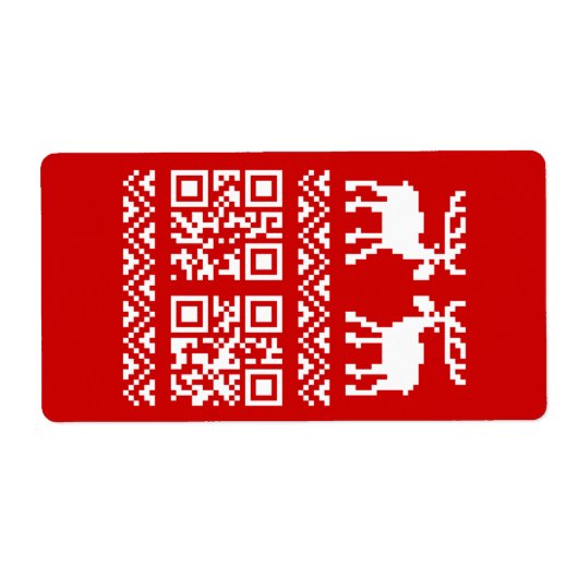 Étiquette Vilain Sweater QR Code Bonne année! (Devant)