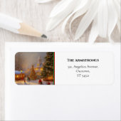 Étiquette Villages pittoresques Arbres de Noël Tchèques (En situation)