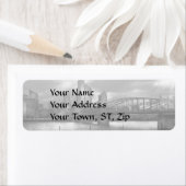 Étiquette Ville - Pittsburgh, PA - Pont Smithfield BW (En situation)