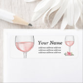 Étiquette vin, anniversaire adulte, mariage, floral (En situation)