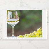 Étiquette Vin Blanc & Raisins (Étiquettes simples)