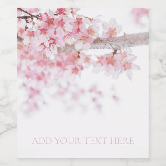 Étiquette VIN : CHERRY BLOSSOM (Étiquettes simples)