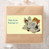 Étiquette Vin de livre Fairy (En situation)