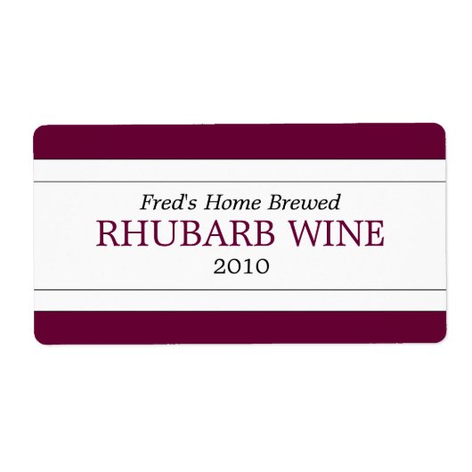 Étiquette Vin maison (Devant)