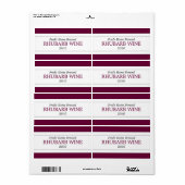 Étiquette Vin maison (Feuille entière)