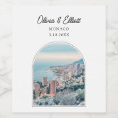 Étiquette vin Mariage de Monaco (Étiquettes simples)