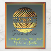 Étiquette vin personnalisable diplômé de doctorat (Étiquettes simples)