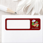 Étiquette Vin Red Cute Joyeux Noël Chili Blank Adresse (En situation)