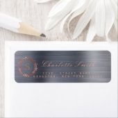 Étiquette Vin rose pâle gris gris gris gris VPS monogramme R (En situation)