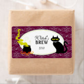 Étiquette Vin rouge Halloween / Verre (En situation)