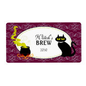 Étiquette Vin rouge Halloween / Verre (Devant)