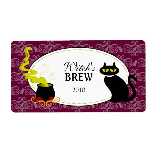 Étiquette Vin rouge Halloween / Verre (Devant)