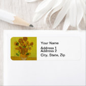 Étiquette Vincent Van Gogh 15 Peinture de tournesols (En situation)