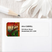 Étiquette Vincent van Gogh - Arbre à prune floraison (En situation)