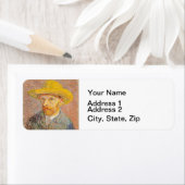 Étiquette Vincent Van Gogh Auto-portrait peinture impression (En situation)