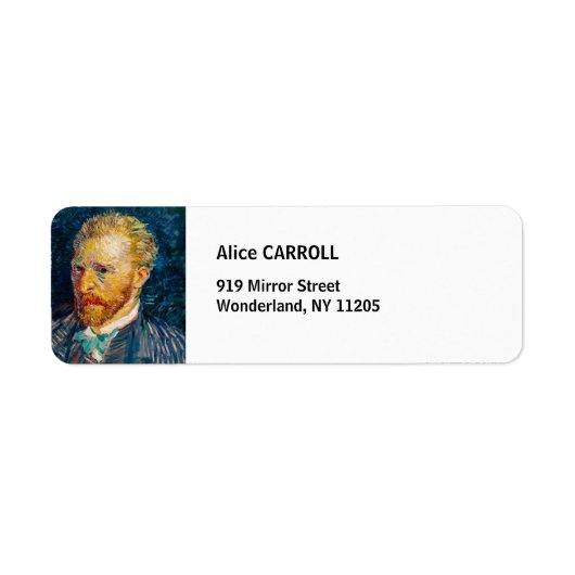 Étiquette Vincent Van Gogh - Autoportrait (Devant)