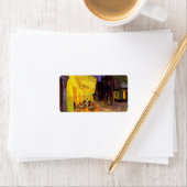 Étiquette Vincent Van Gogh Café Terrasse Au Night Fine Art (En situation)