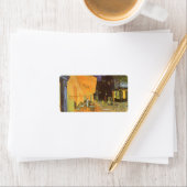 Étiquette Vincent van Gogh - Café Terrasse en soirée (En situation)