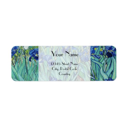 Étiquette Vincent van Gogh, Irises (Devant)